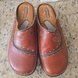 Spring Step L’Artiste Leather Clogs Size 37 (6.5–7) Brown Artisan Comfort Shoes